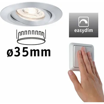 Bodové svítidlo PAULMANN LED vestavné svítidlo Nova mini Plus EasyDim výklopné 1x4,2W 2700K hliník 230V 929.74
