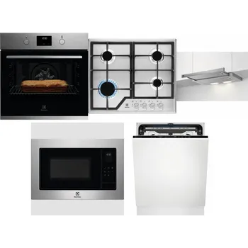 Set domácích spotřebičů ELECTROLUX KOFGH70TX + ELECTROLUX KGS6426SX + ELECTROLUX LFP326S + ELECTROLUX EMS4253TEX + ELECTROLUX EEM69410L