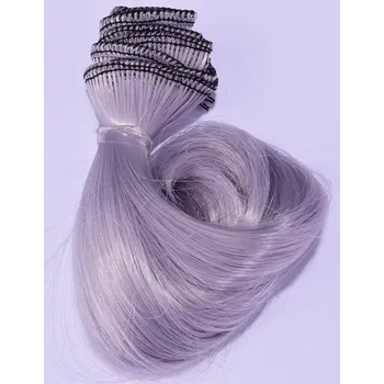 Vlasy pro panenku rovné se zvlněným koncem 15cm - č. 3904