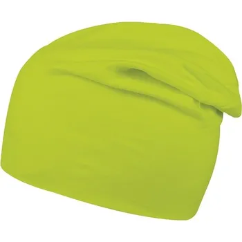 Čepice Čepice COFEE LONG JERSEY, barva limetková