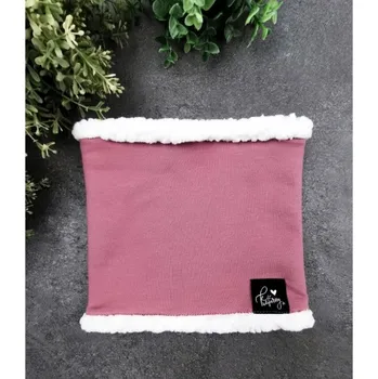 Kojenecká čepice Dětský nákrčník s beránkem 86/92 - Oldpink White 86/92