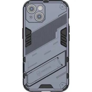 Pouzdro na mobilní telefon Odolný ochranný kryt se stojánkem pro iPhone 14 - šedý