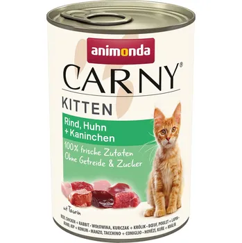 Pro kočku Animonda Carny Kitten hovězí, kuřecí a králičí maso 12 × 400 g