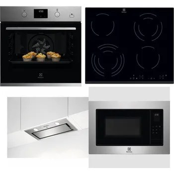 Set domácích spotřebičů ELECTROLUX KODGH70TX + ELECTROLUX EHF6343FOK + ELECTROLUX LFG716X + ELECTROLUX EMS4253TEX