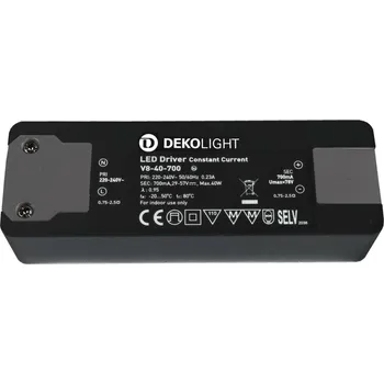 Napájecí zdroj pro osvětlení Deko-Light LED-napájení BASIC, CC, V8-40-700mA/40W konstantní proud 700 mA IP20 29-57V DC 20,30-40,00 W 862199
