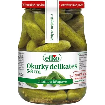konzervovaná zelenina efko cz Okurky Delikates 5-8 cm 670 g