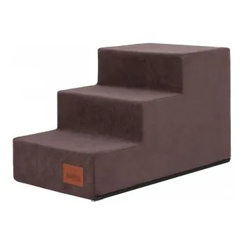 přepravka pro zvíře DOGGY Schody pro psa SAVOY hnědé VELIKOST: S - výška 30 cm, 3 schody (d.50 cm, š.30 cm)