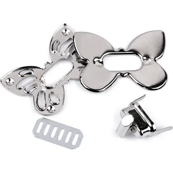 Zapínání na tašku motýl 37x52 mm, barva 1 nikl