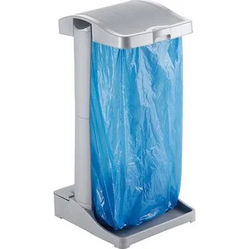 Odpadkový koš Plastový stojan na pytle šedý