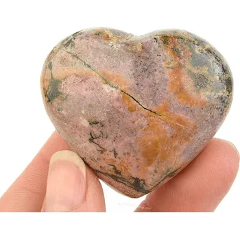 Přírodní kámen Rodonit srdce 85g (Pákistán)