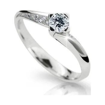 Prsten Zlatý zásnubní prsten DF 2101 se zirkony