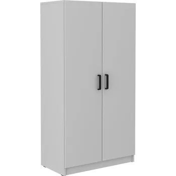 Psací stůl FALCO Dvoudveřová skříň s věšákem Matylda 108, světle šedá, lamino