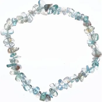 Náramek Apatit modrý náramek sekaný AA kvalita obvod cca 17 až 22 cm