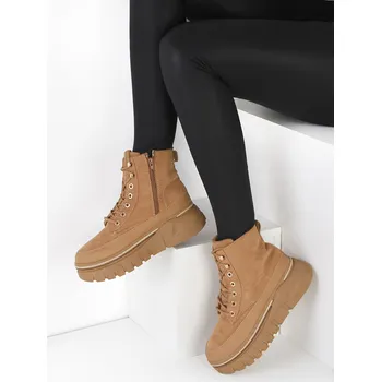 Dámská zimní obuv DoAndBe Kotníkové boty na hrubé podrážce HL2110KH Velikost: 39