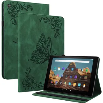 Pouzdro na tablet VSECHNONAMOBIL 54258 ART BUTTERFLY Zaklápěcí pouzdro Amazon Kindle Fire HD 10 2019 / 2017 (9. generace / 7. generace) zelené