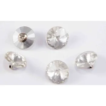 Knoflík Luxusní krystalový knoflík - světlý krystal - průměr 1,6 cm