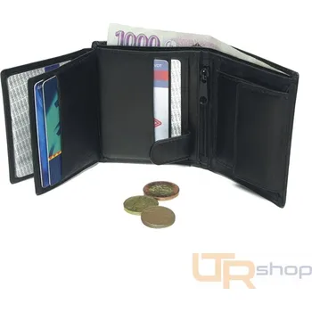 Peněženka 2310004 peněženka kožená pánská LAGEN - Black