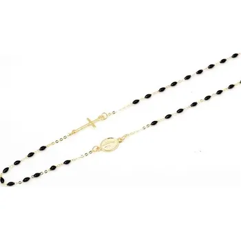 Náhrdelník Náhrdelník růženec ze žlutého zlata ZLNAH078F + DÁREK ZDARMA