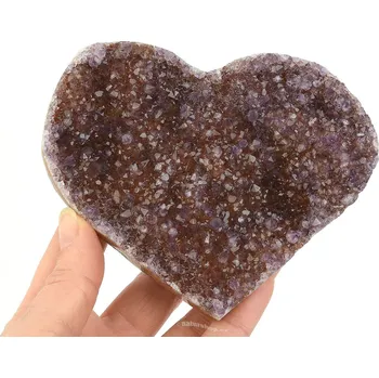 Přírodní kámen Srdce z přírodního ametystu z Brazílie 346g