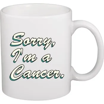 Hrnek malý bílý s potiskem Sorry, Im Cancer