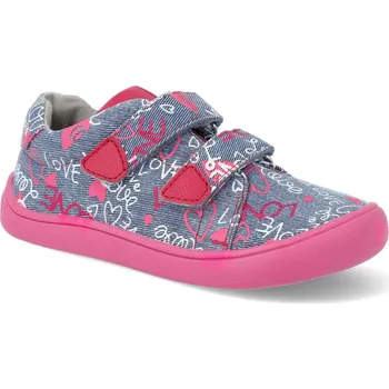 Dětská sportovní obuv Barefoot plátěné tenisky Protetika - Roby Fuxia modré Velikost: 35