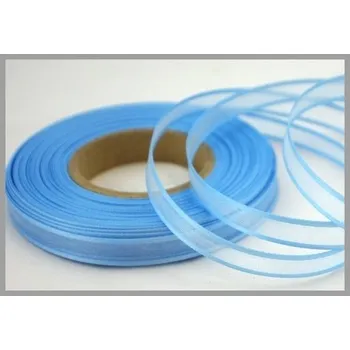 Stuha Šifonová stuha lemovaná - 10mm - sv.modrá -1m