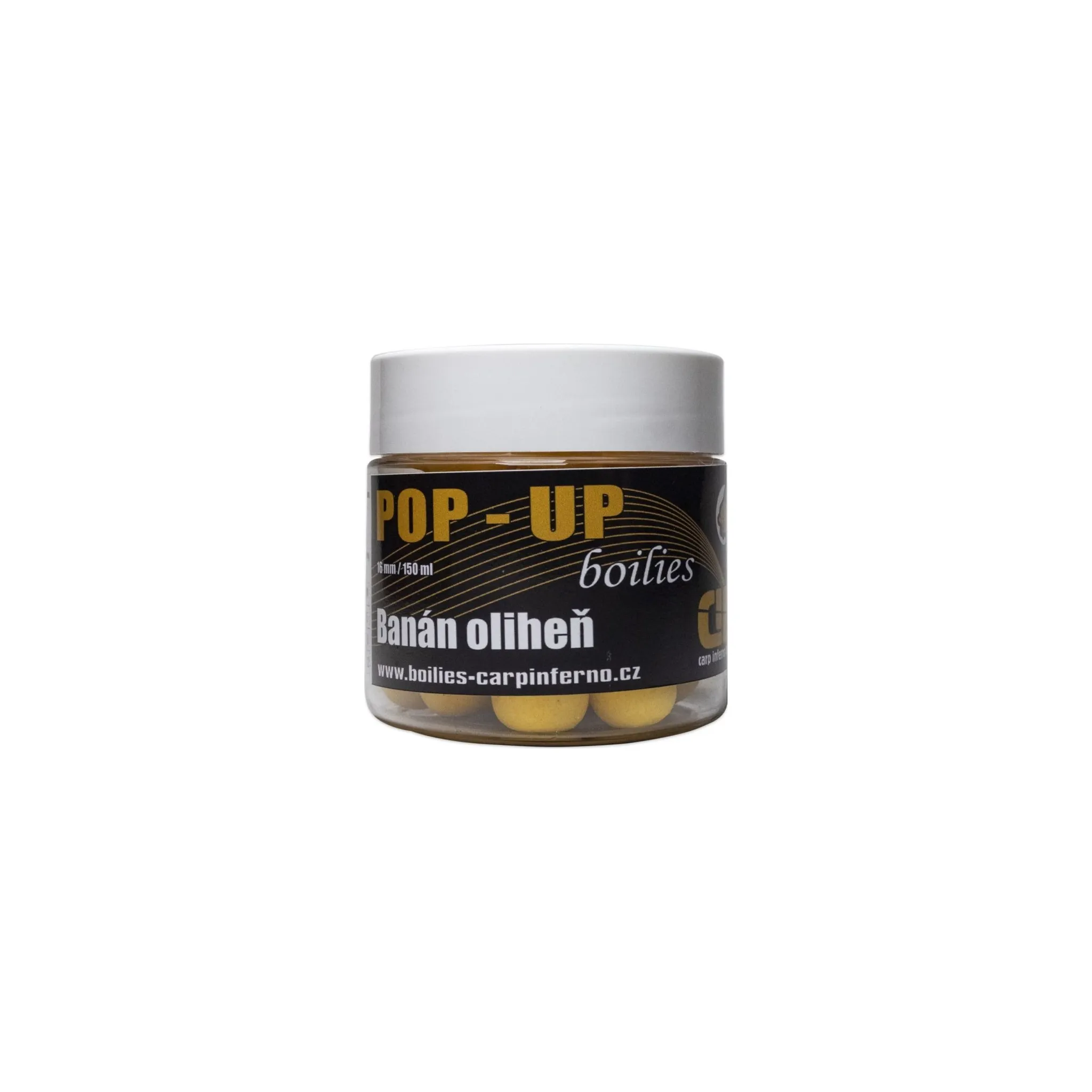 Fotografie 1 - Boilies Carp Inferno Pop-Up Boilies 16 mm/150 ml Banán/Oliheň