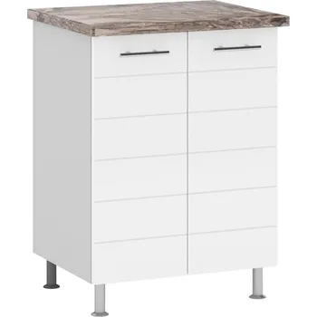 Kuchyňská skříňka Kuchyňská skříňka Daria 60 cm, bílá/ popelavě šedá, D60 2D