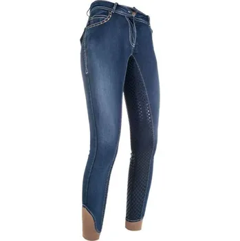 Jezdecké kalhoty HKM Rajtky Pasadena Summer Denim HKM, s gripem, dámské, jeans blue 34