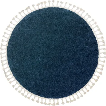 Koberec Dywany Łuszczów Kusový koberec Berber 9000 navy kruh Rozměry koberců: 160x160 (průměr) kruh