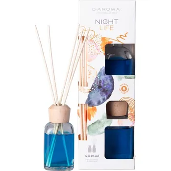 Aroma difuzér Diffuser D-Aroma Night Life + vonná stébla 2x75ml