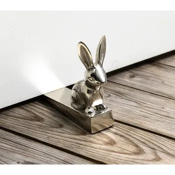 Stříbrná raw dveřní zarážka králík - 15*4*11cm