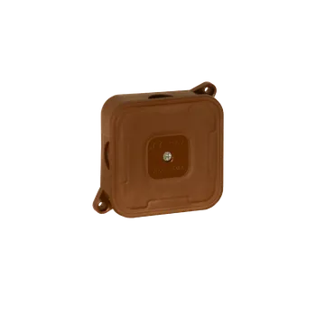 Elektroinstalační krabice Povrchová krabice prázdná 4 přívody VIPLAST VP-2 BRONZE IP44 85x85x35mm 027-02