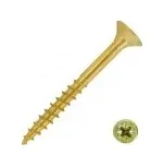 Univerzální vrut, zapuštěná hlava, žlutý zinek částečný závit, 4.5/45CZ