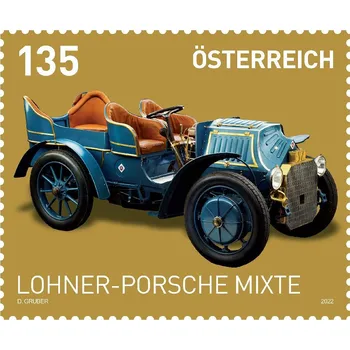 Poštovní známka Österreich post (2022) MiNr. 3629 ** - Rakousko - Automobily (XV.): Lohner Porsche Mixte