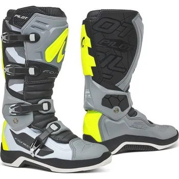 Moto obuv Forma Pilot Grey/White/Yellow Fluo 44