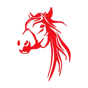 Samolepící dekorace SAMOLEPKA Kůň 096 levá (10 - červená) NA AUTO, NÁLEPKA, FÓLIE, POLEP, TUNING, VLASTNÍ TEXT, TISK, AUTOSAMOLEPKY.cz, POLEPY, OBRÁZEK, LOGO, SAMOLEPKY