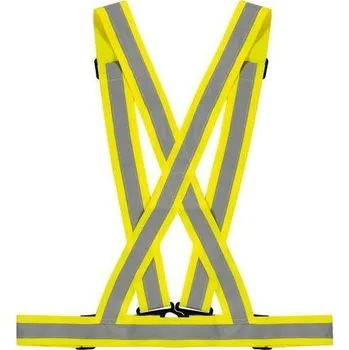 žluté reflexní popruhy X-BELT na oblečení, reflexní kšandy npro motorkáře