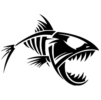 Samolepicí dekorace na vozidlo Samolepka Tribal Fish - 13x10