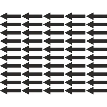 Sada směrových šipek samolepící PVC fólie černá
