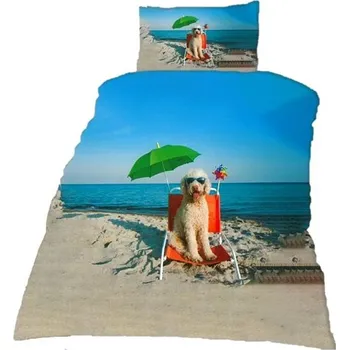 Povlečení Rosh 3D povlečení Dog on the beach