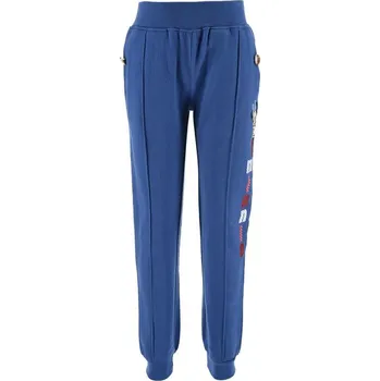 Modré dívčí tepláky s lemováním s obrázky Minnie Velikost: 116