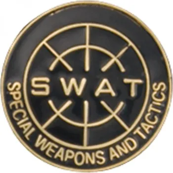 Odznak (pins) 20mm US Special weapons and tactics (SWAT) - zlatý