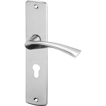 Dveřní kování ACT SERVIS ACT - Eura HR renovační štít Provedení: PZ (vložkový zámek), Povrch: IN - nerez, Rozteč: 90 mm