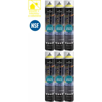 Barva ve spreji BARVA NA ZNAČENÍ PODLAH TRACING PRO SOPPEC Žlutá Tracing Pro balení 6x750mm