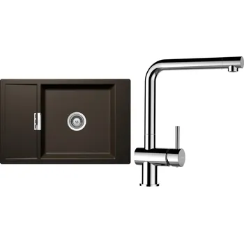 Granitový dřez Set Schock S5-8 (dřez Mono D-100XS Bronze + baterie Epos Chrom)