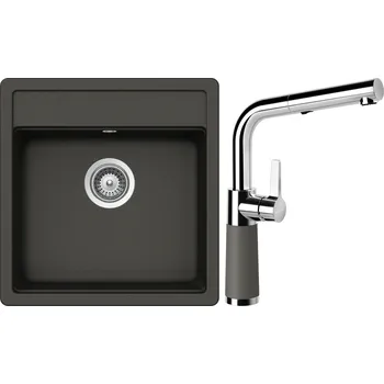 Kuchyňský dřez Set Schock S23-13 (dřez Nemo N-100S Asphalt + baterie SC-540.120 Asphalt)