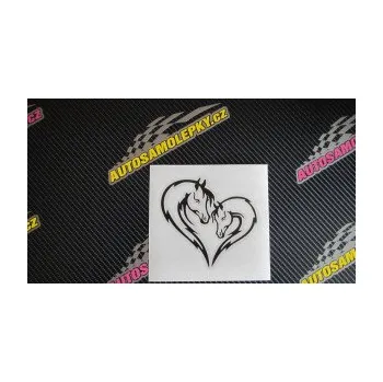 Samolepící dekorace Koníci 002 - levá srdíčko kůň s hříbátkem (12 - zelená) SAMOLEPKA NA AUTO, NÁLEPKA, FÓLIE, POLEP, TUNING, VLASTNÍ TEXT, TISK, AUTOSAMOLEPKY.cz, POLEPY, OBRÁZEK, LOGO, 3D STICKERS