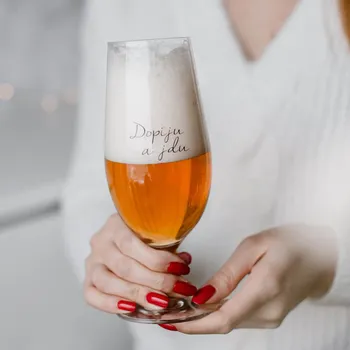 Sklenice Bella Rose Pivní sklenice Dopiju a jdu 460 ml