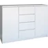 Komoda Topeshop 2D4S 120 cm, bílá matná